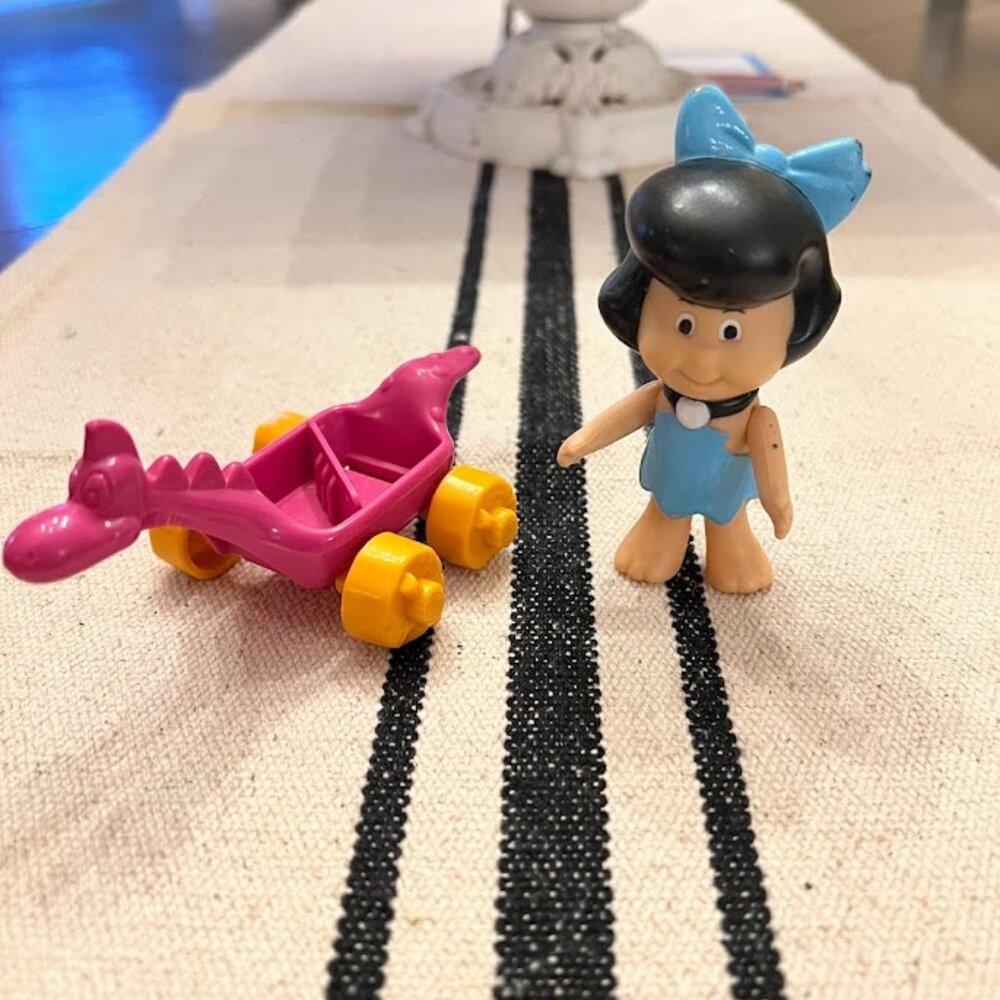 Vtg Coleco The Flintstone Kids Betty Jean Bricker With Her Sea Serpent Scooter